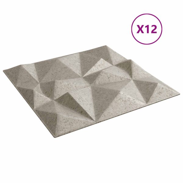Стенни панели 12 бр. 50 x 50 cm Диамант Бетон XPS Пяна