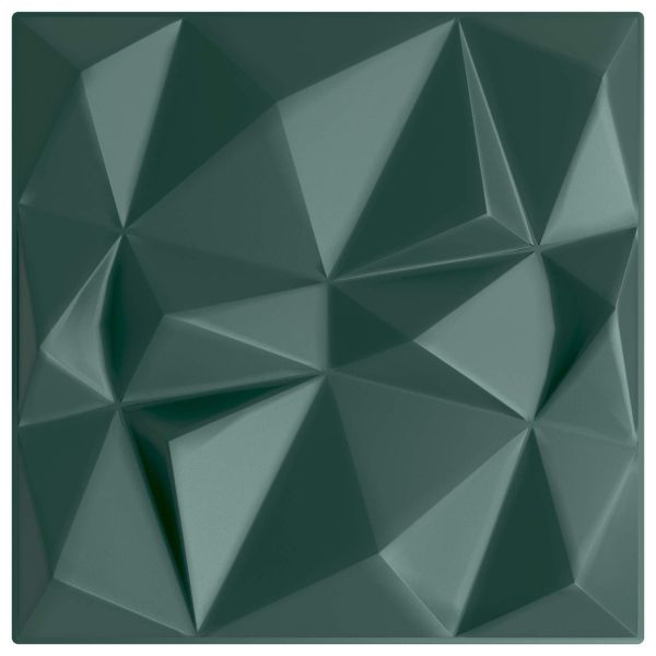Стенни панели 12 pcs Диамант Зелен 50 x 50 cm XPS Пяна