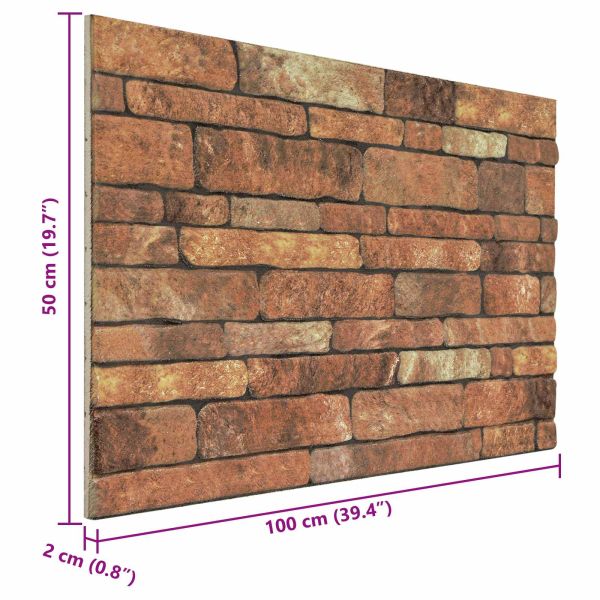 Стенни панели 10 бр. 100 x 50 cm Кафяв и бял EPS пяна