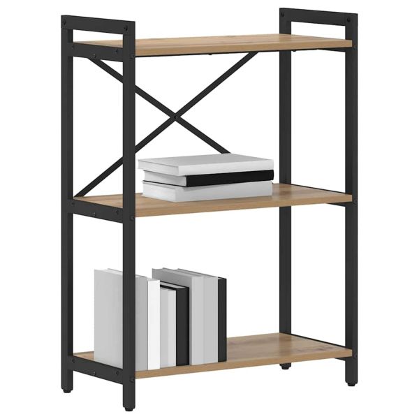 Рафт за книги 60 x 30 x 85 cm Инженерна дървесина Дъб