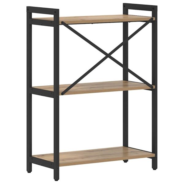 Рафт за книги 60 x 30 x 85 cm Инженерна дървесина Дъб