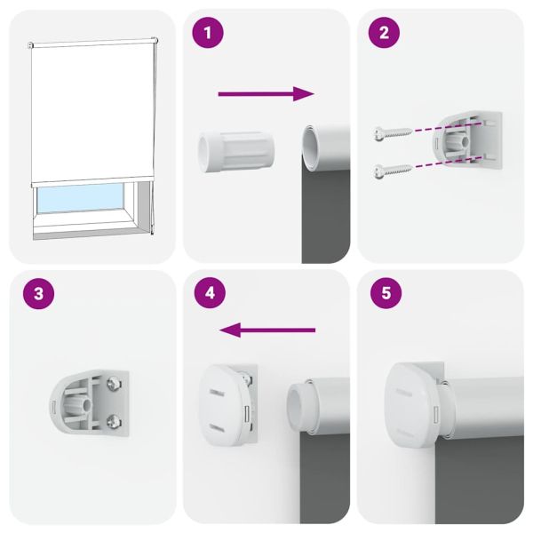 Затъмняваща ролетна щора 104,4x230 см, ширина на плат 100 см, сива