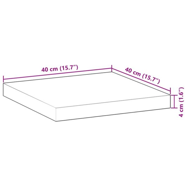 Плот за маса квадратен 40x40x4 см масивна акация