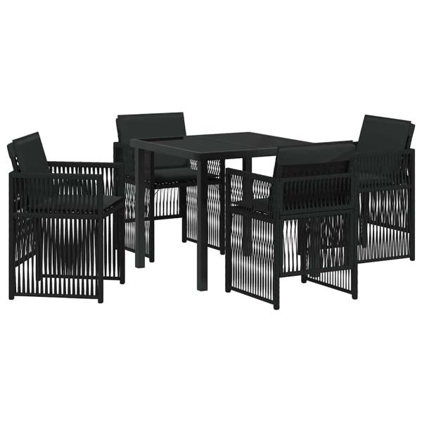 Комплект за хранене в градината 5 pcs Черно