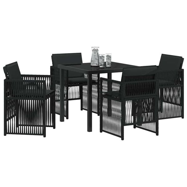 Комплект за хранене в градината 5 pcs Черно