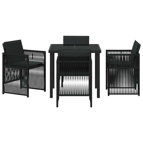 Комплект за хранене в градината 5 pcs Черно