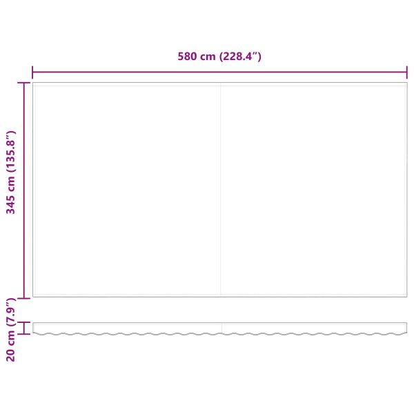 Сгъваем навес Светлосиво 600 × 350 cm Полиестер и стомана