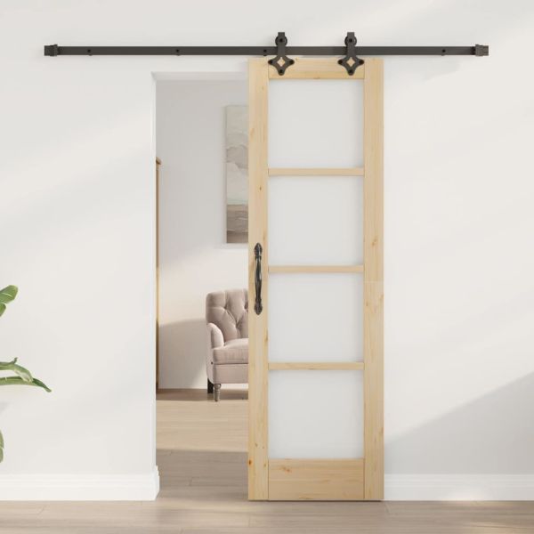 Преплъзваща се врата ORKDAL Естествено и черно 61 x 198,5 см