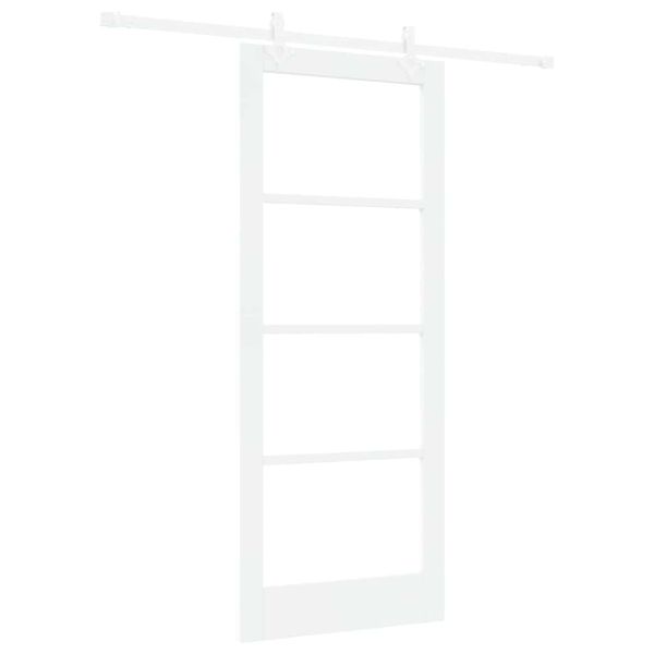 Преплъзваща се врата Бяло 83 x 202 см