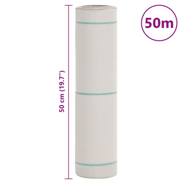 Мембрана против плевели, бяла, 0,5x50 м, PP