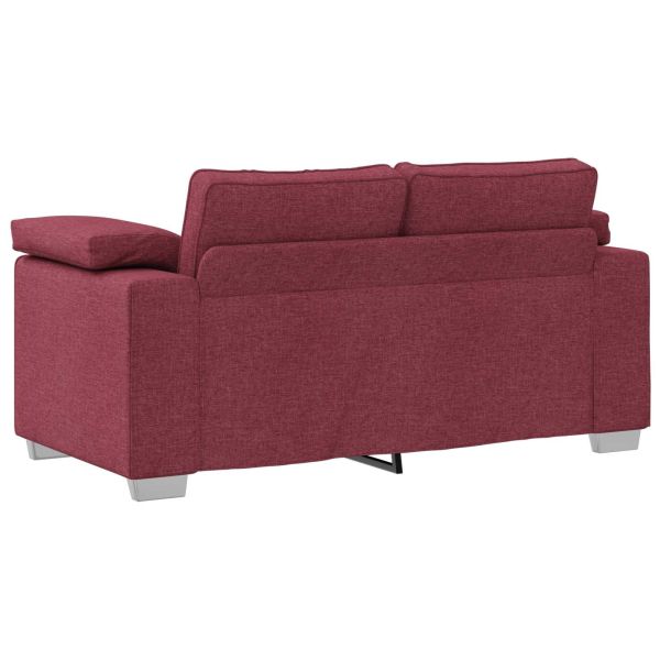 Диван 2 pcs Виненочервен 219 x 80 x 82 см текстил