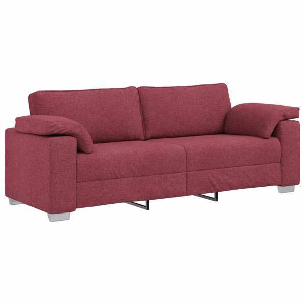 Диван 2 pcs Виненочервен 219 x 80 x 82 см текстил