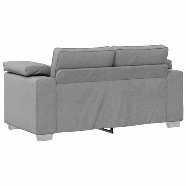 Диван 2 pcs Облачно сиво 219 x 80 x 82 см текстил