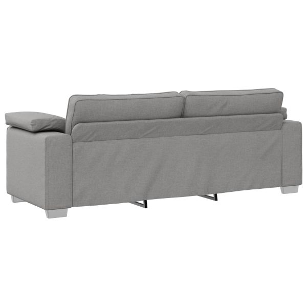 Диван 2 pcs Облачно сиво 219 x 80 x 82 см текстил