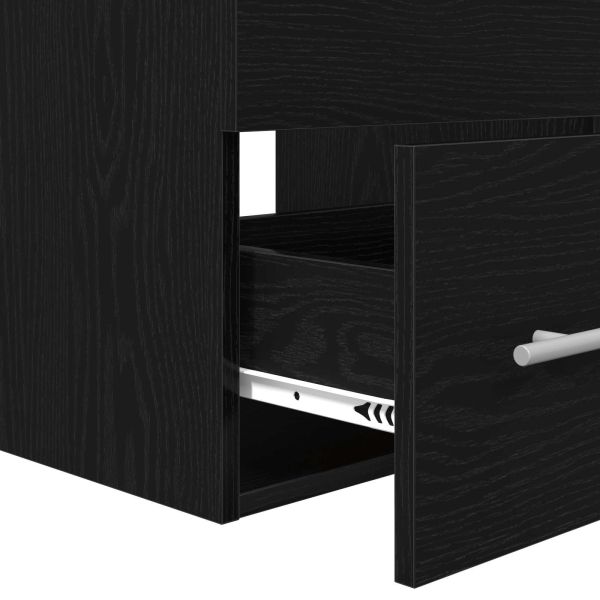 Комплект мебели за баня 2 pcs Черния дъб Инженерно дърво