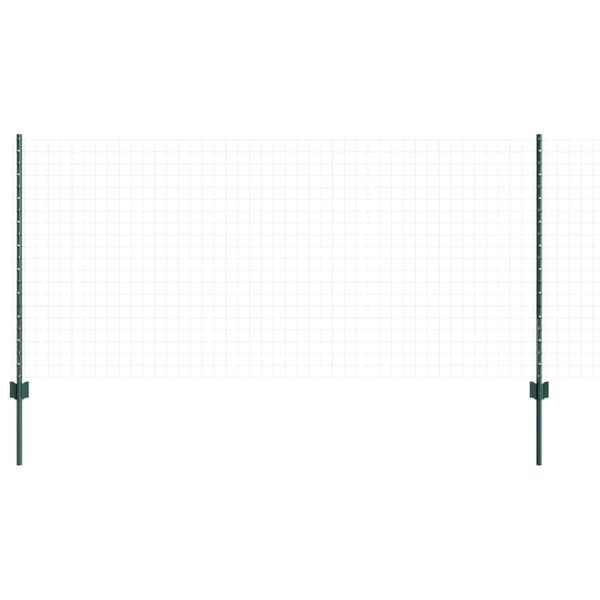 Стълб за ограда. 5 pcs Зелен 140 cm Стомана