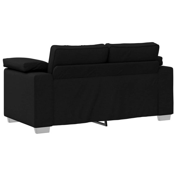 Диван 2 pcs Черен 219 x 80 x 82 см текстил
