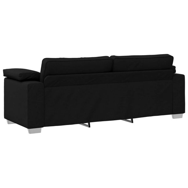 Диван 2 pcs Черен 219 x 80 x 82 см текстил
