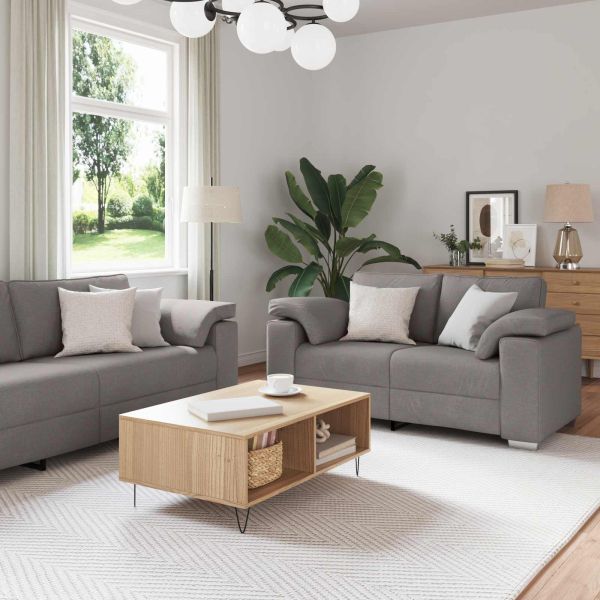 Диван 2 pcs Таупе 219 x 80 x 82 см текстил