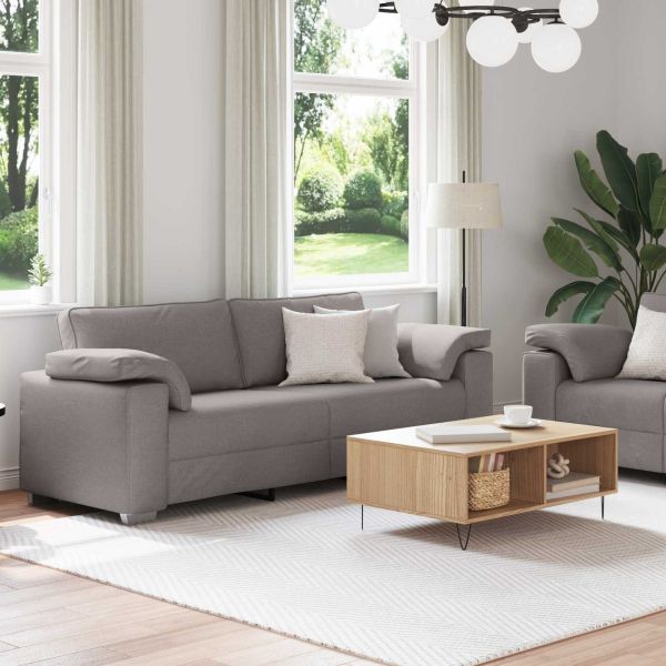 Диван 2 pcs Таупе 219 x 80 x 82 см текстил