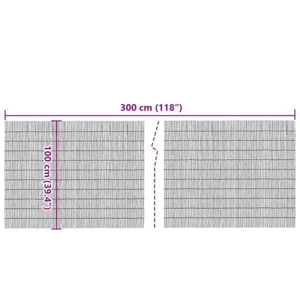 Градинска ограда 300x100 см тръстика