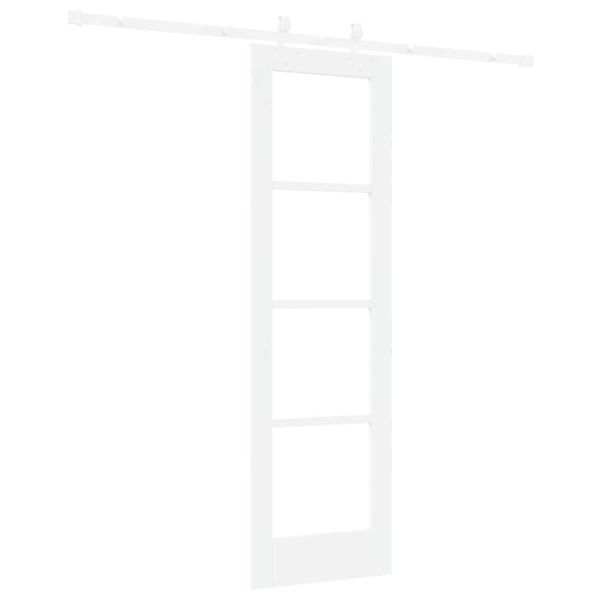 Преплъзваща се врата 61 x 198,5 см Бяло