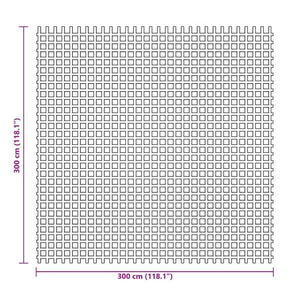 Килим за палатка, зелен, 3x3 м
