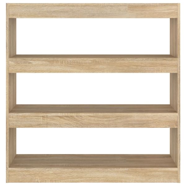 Библиотека/разделител за стая, дъб сонома, 100x30x103 см