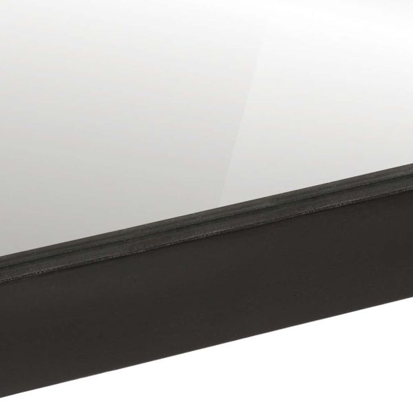 Огледало за баня 55x1x60 см стъкло и масивно дърво манго