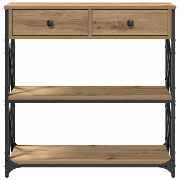 Конзолна маса дъб артизан 75 x 28 x 75 см