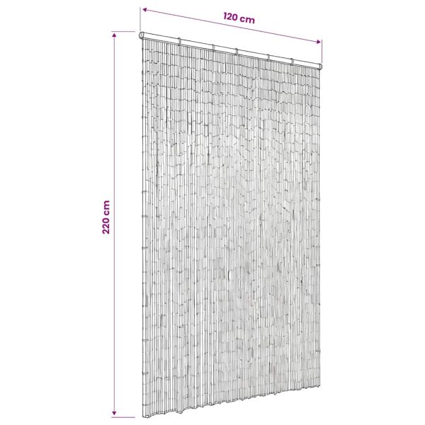 Завеса за врата против насекоми, бамбук, 120x220 cм