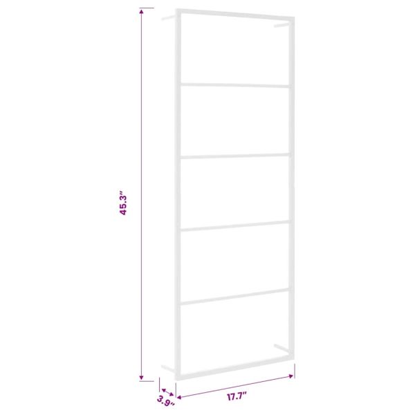 Закачалка за кърпи, бяла, 45x10x115 см, стомана
