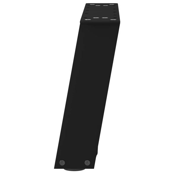 Крака за масичка за кафе, U-образни, 2 бр., черни, 40 x (30-31) см, стомана