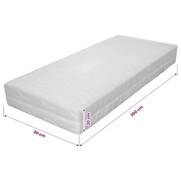 Матрак, 80x200 см, 7 зони, джобни пружини, 20 см, H2