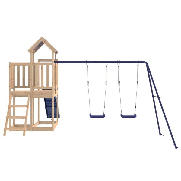 Комбинирано детско съоръжение за игра на открито, бор масив