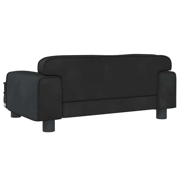 Кучешко легло черно 70x45x30 см кадифе