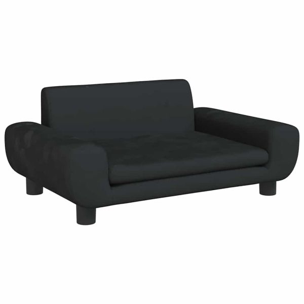Кучешко легло черно 70x45x33 см кадифе