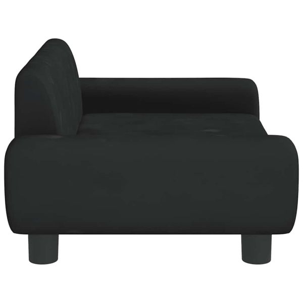 Кучешко легло черно 70x45x33 см кадифе