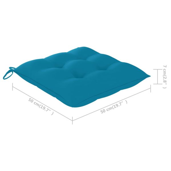 Градински трапезни столове, 4 бр, с възглавници, акация масив