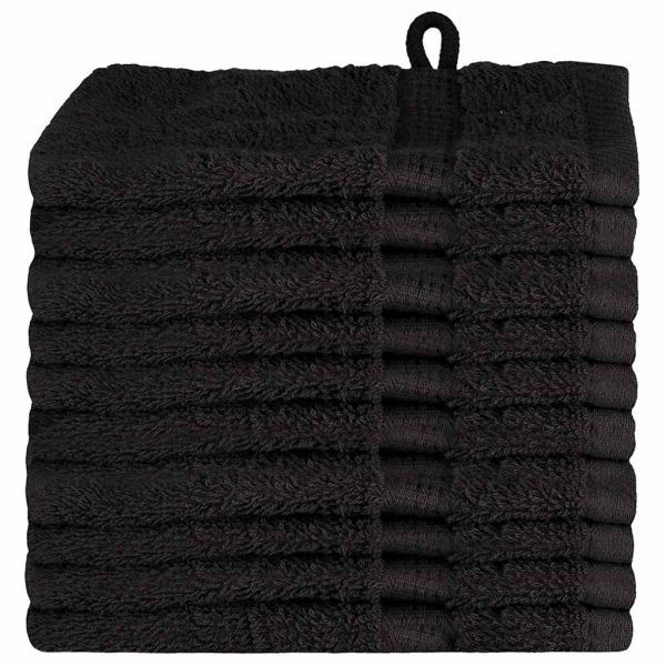 Хавлия за гости SOLUND 10 pcs Черно 15 x 21 cm 550 gsm