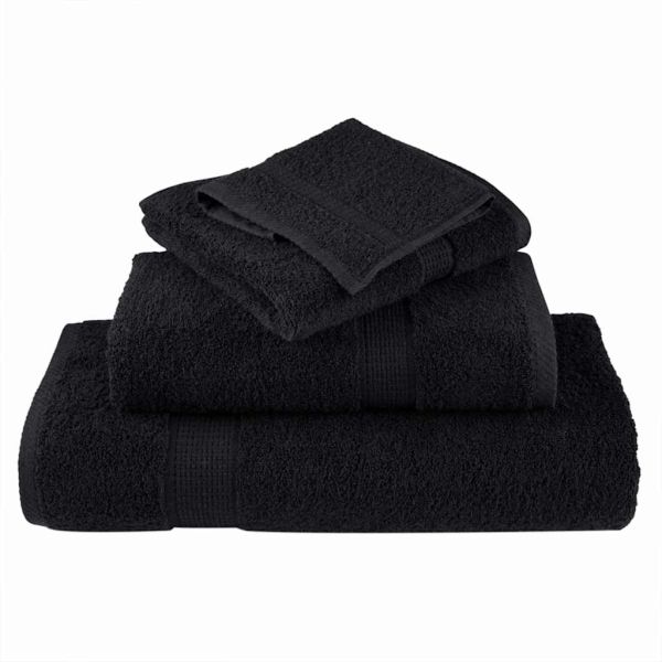 Хавлия за гости SOLUND 10 pcs Черно 15 x 21 cm 550 gsm