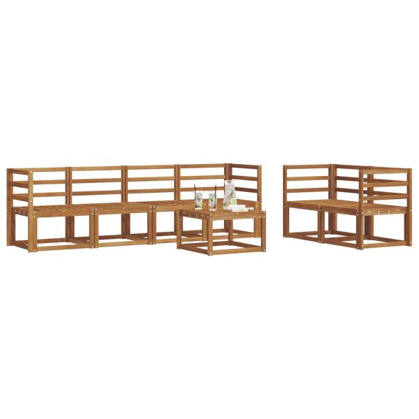 Комплект дивани за открито 7 pcs Естествен