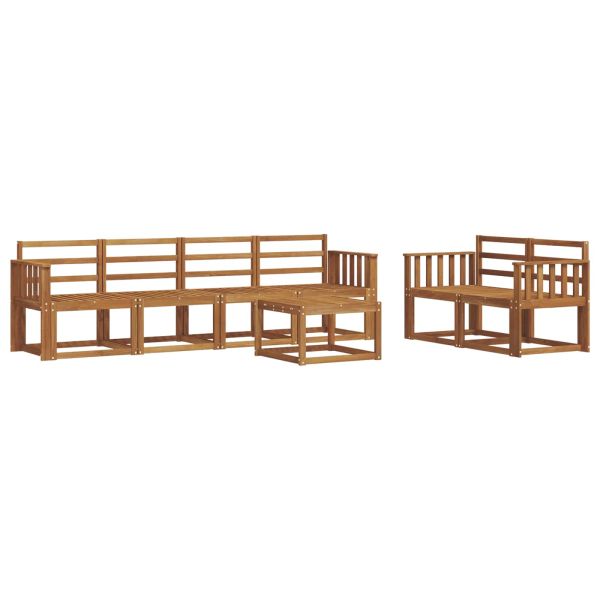 Комплект дивани за открито 7 pcs Естествен