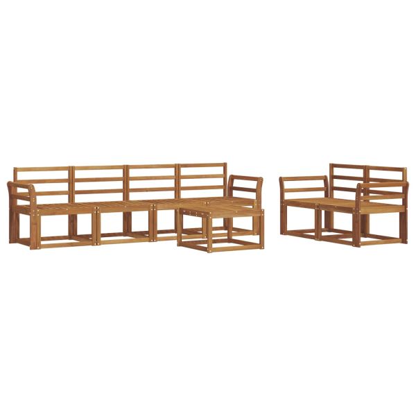 Комплект дивани за открито 7 pcs Естествен