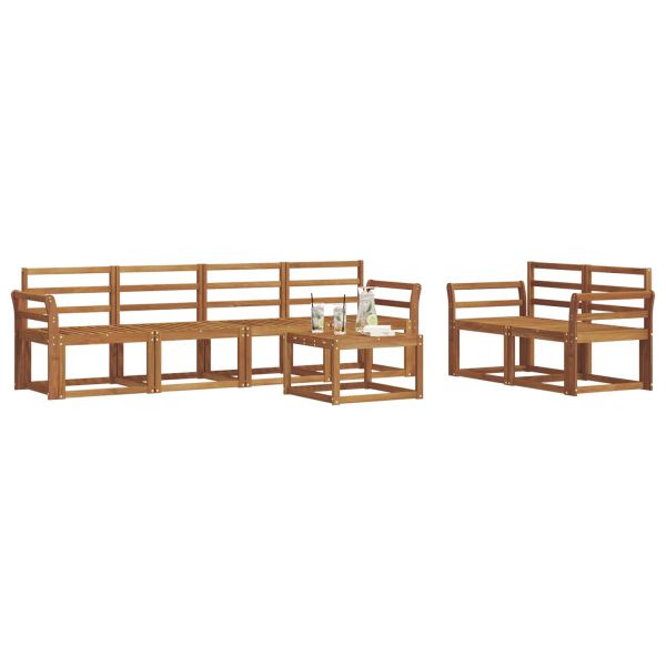 Комплект дивани за открито 7 pcs Естествен