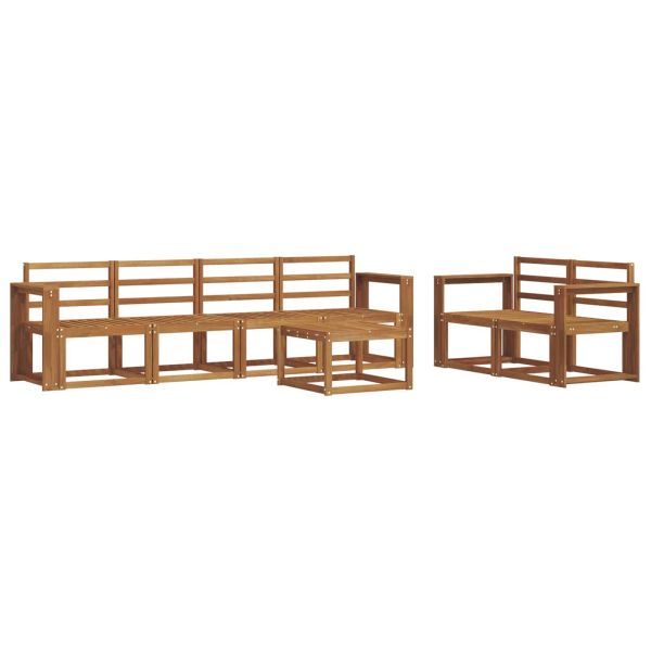 Комплект дивани за открито 7 pcs Естествен