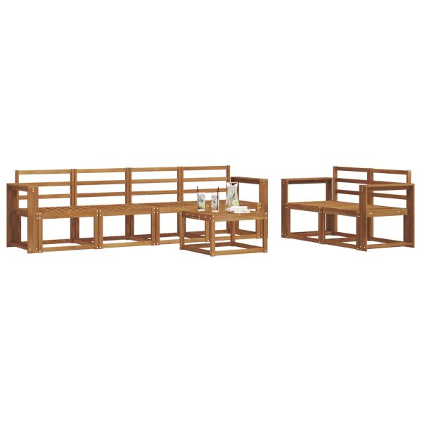 Комплект дивани за открито 7 pcs Естествен