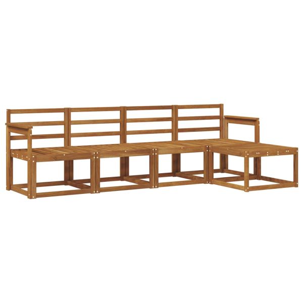 Комплект дивани за открито 5 pcs Естествен