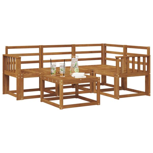 Комплект дивани за открито 5 pcs Естествен