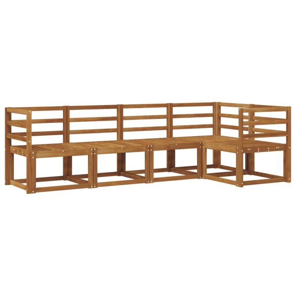 Комплект дивани за открито 5 pcs Естествен